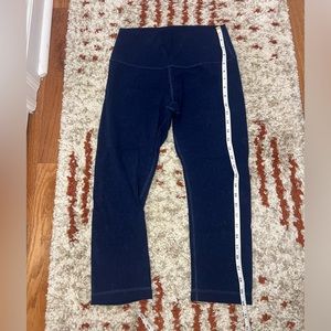 Blue Cropped Lululemon Leggings